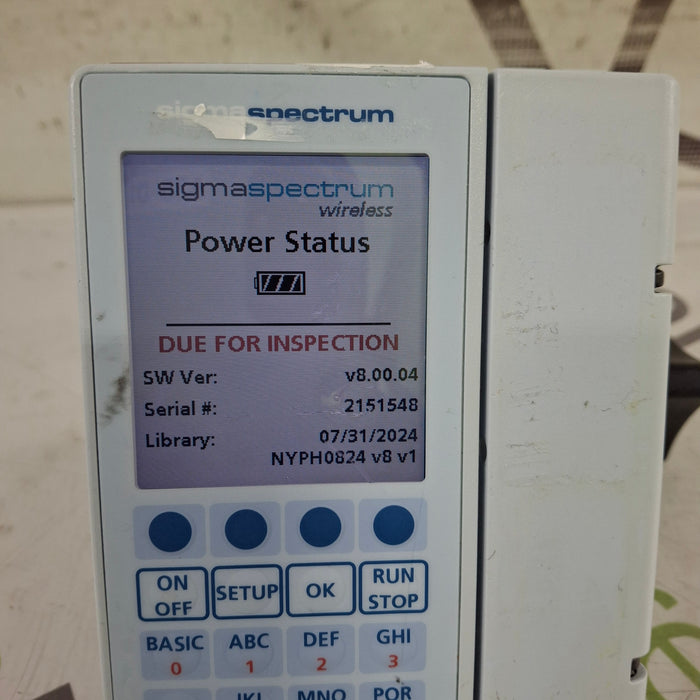 Baxter Sigma Spectrum 8.00.04 w/o Battery Infusion Pump