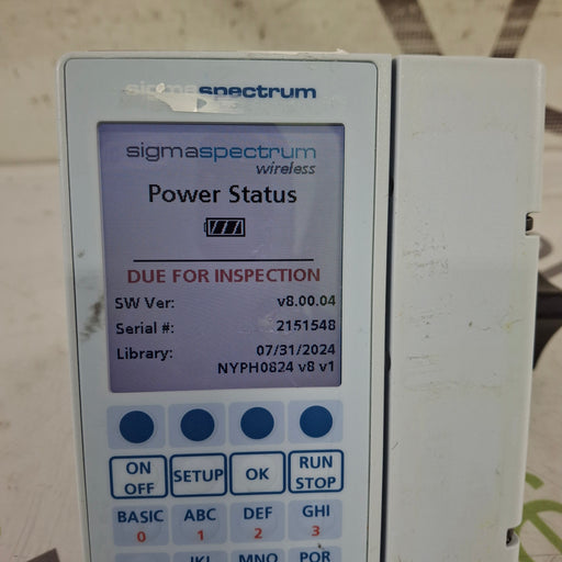 Baxter Baxter Sigma Spectrum 8.00.04 w/o Battery Infusion Pump Infusion Pump reLink Online