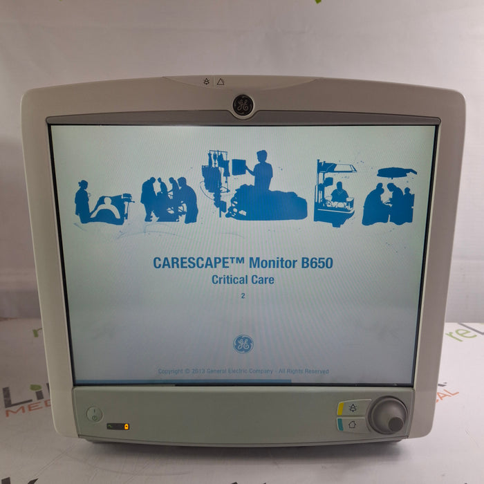 GE Healthcare Carescape B650 Critical Care Patient Monitor