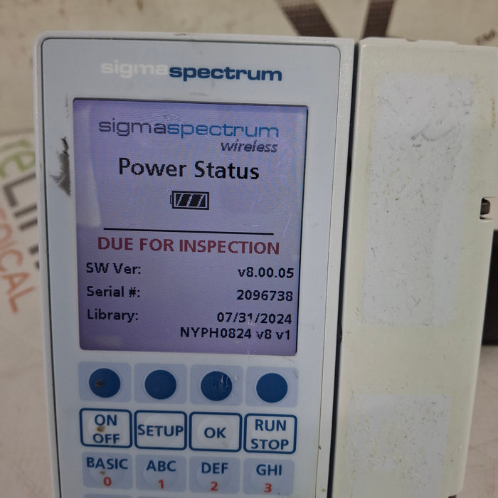 Baxter Sigma Spectrum 8.00.05 w/o Battery Infusion Pump