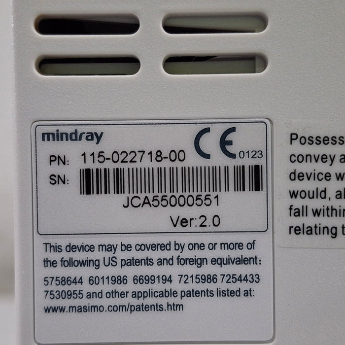 Mindray Mindray MPM w/Masimo Module for DPM6/7 Patient Monitors reLink Medical