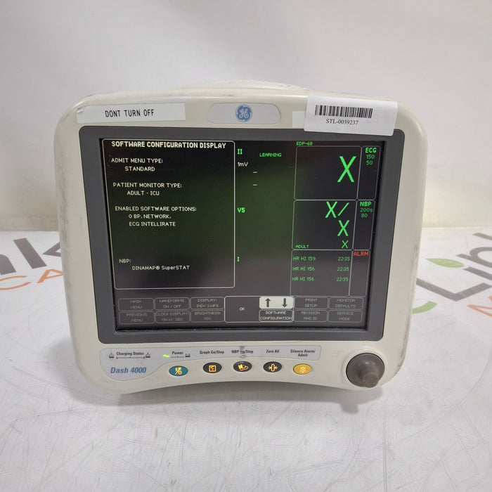 GE Healthcare Dash 4000 - GE/Nellcor SpO2 Patient Monitor