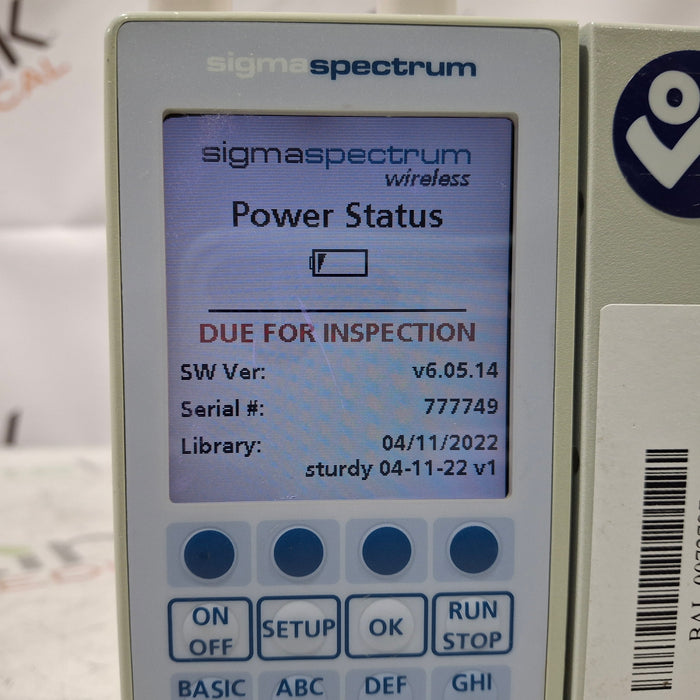 Baxter Baxter Sigma Spectrum 6.05.14 with A/B/G/N Battery Infusion Pump Infusion Pumps reLink Medical