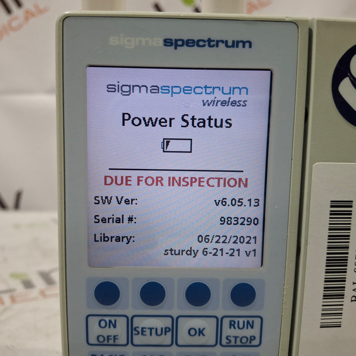 Baxter Baxter Sigma Spectrum 6.05.13 with A/B/G/N Battery Infusion Pump Infusion Pumps reLink Medical