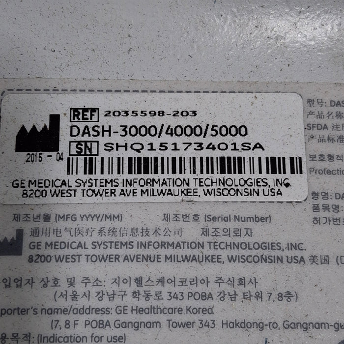 GE Healthcare GE Healthcare Dash 4000 - GE/Nellcor SpO2 Patient Monitor Patient Monitors reLink Medical