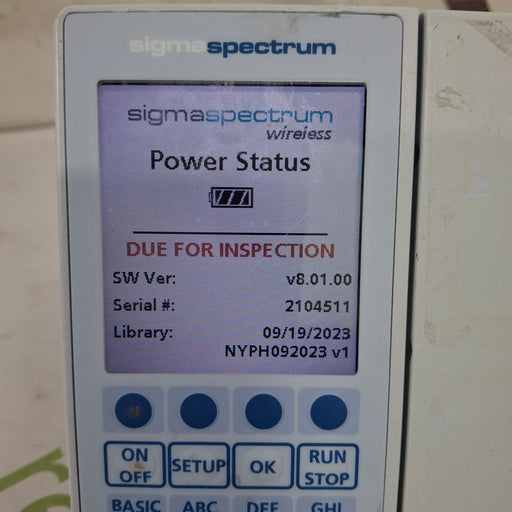 Baxter Baxter Sigma Spectrum 8.01.00 w/o Battery Infusion Pump Infusion Pump reLink Medical