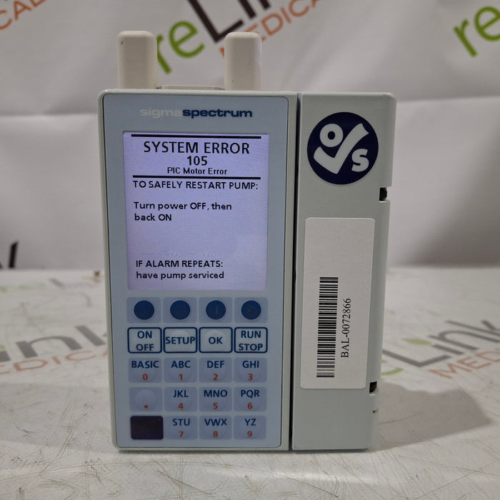 Baxter Baxter Sigma Spectrum w/ A/B/G/N Battery Infusion Pump Infusion Pump reLink Medical