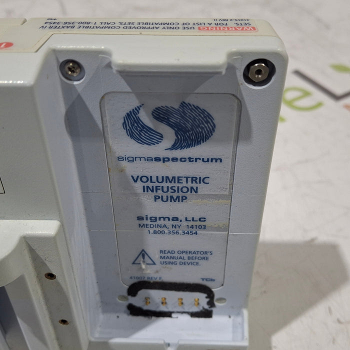 Baxter Sigma Spectrum 6.05.13 with A/B/G/N Battery Infusion Pump