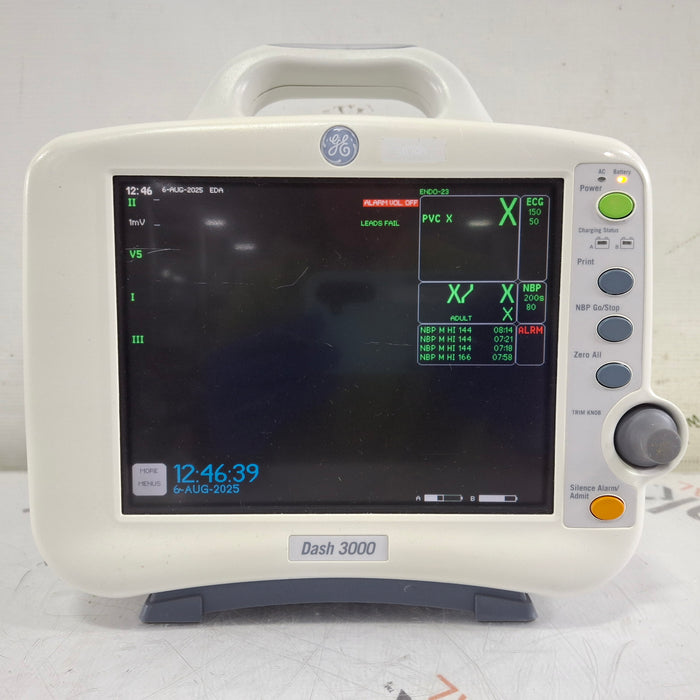 GE Healthcare Dash 3000 - GE/Nellcor SpO2 Patient Monitor
