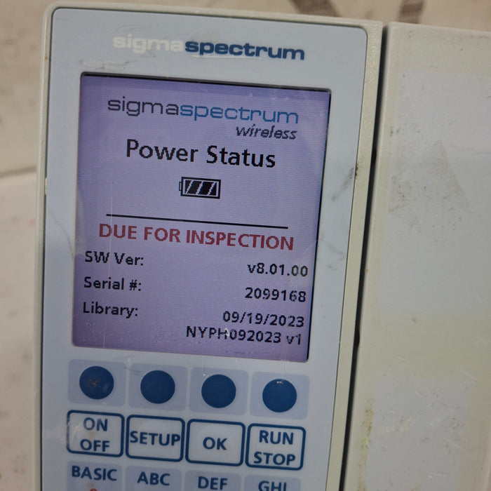 Baxter Sigma Spectrum 8.01.00 w/o Battery Infusion Pump