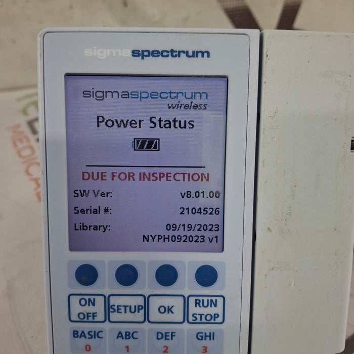 Baxter Baxter Sigma Spectrum 8.01.00 w/o Battery Infusion Pump Infusion Pump reLink Medical