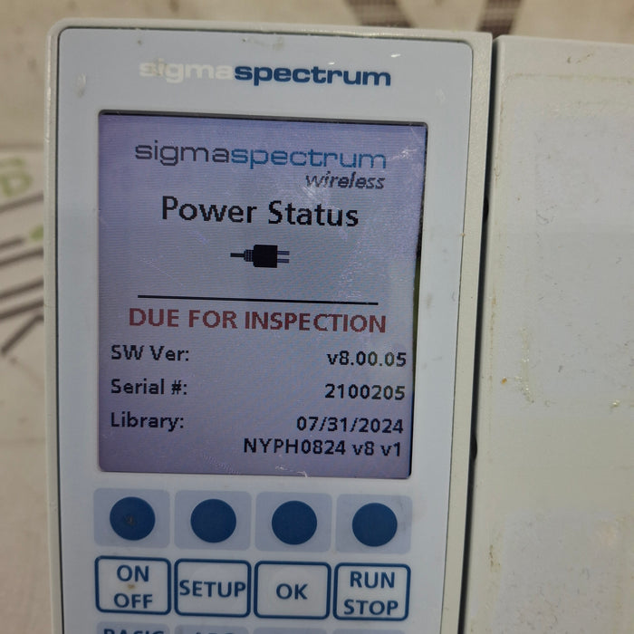 Baxter Sigma Spectrum 8.00.05 w/o Battery Infusion Pump