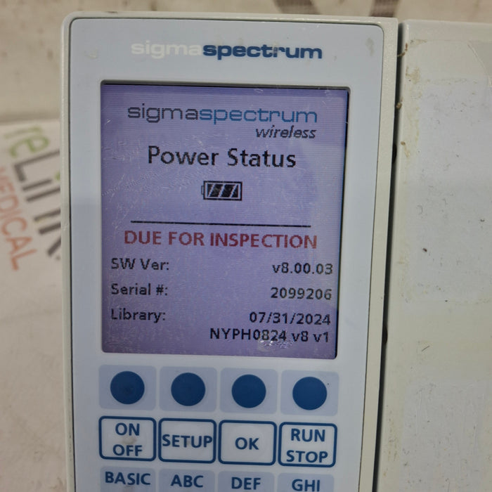 Baxter Sigma Spectrum 8.00.03 w/o Battery Infusion Pump