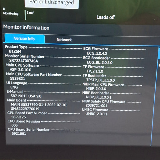 GE Healthcare GE Healthcare B125M Patient Monitor Patient Monitors reLink Medical
