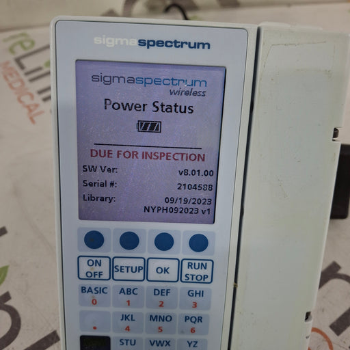 Baxter Baxter Sigma Spectrum 8.01.00 w/o Battery Infusion Pump Infusion Pump reLink Medical