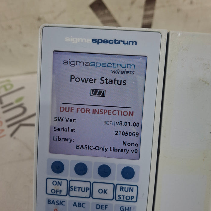 Baxter Baxter Sigma Spectrum 8.01.00 w/o Battery Infusion Pump Infusion Pump reLink Medical