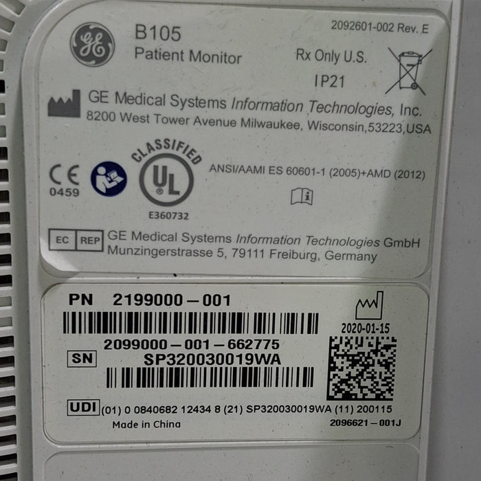 GE Healthcare GE Healthcare B105 Patient Monitor Patient Monitors reLink Medical