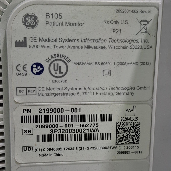 GE Healthcare GE Healthcare B105 Patient Monitor Patient Monitors reLink Medical