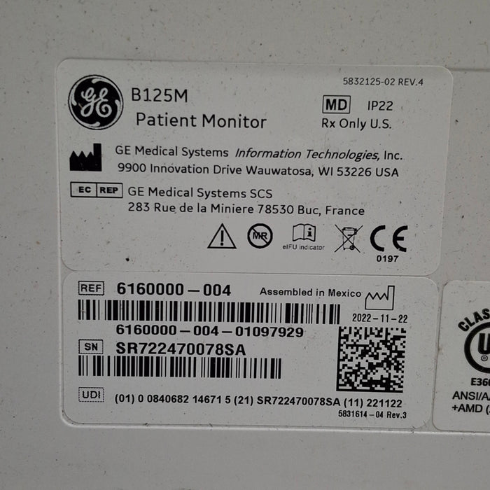 GE Healthcare GE Healthcare B125M Patient Monitor Patient Monitors reLink Medical