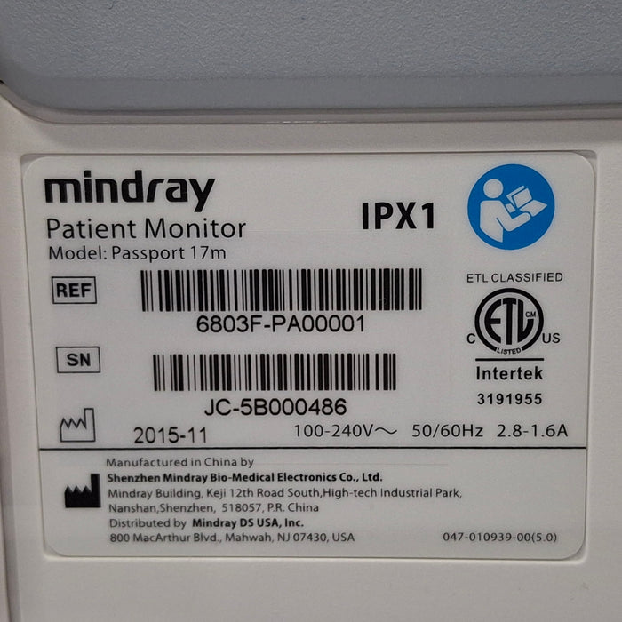 Mindray Mindray Passport 17M Patient Monitor Patient Monitors reLink Medical