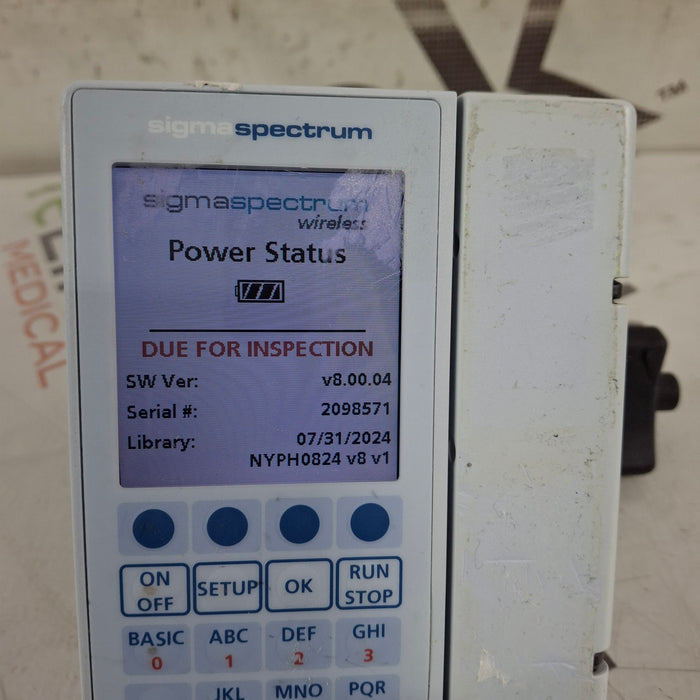 Baxter Sigma Spectrum 8.00.04 w/o Battery Infusion Pump
