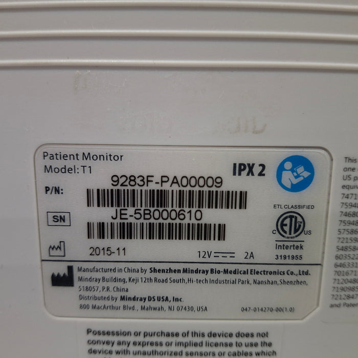 Mindray T1 Transport Monitor