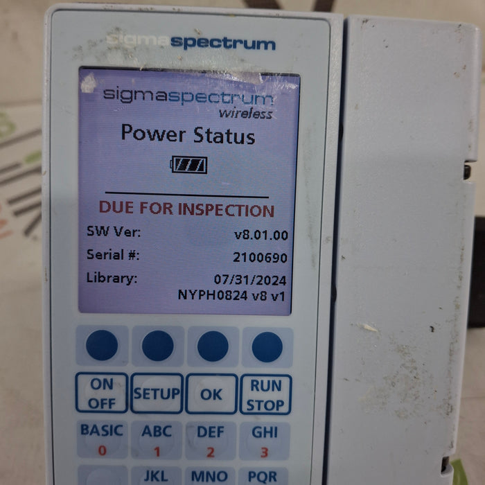 Baxter Sigma Spectrum 8.01.00 w/o Battery Infusion Pump