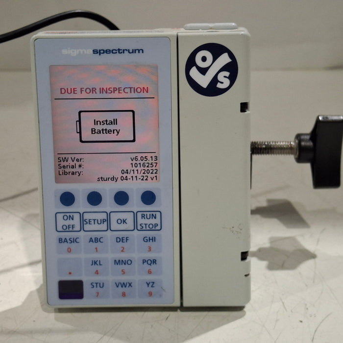Baxter Sigma Spectrum 6.05.13 without Battery Infusion Pump