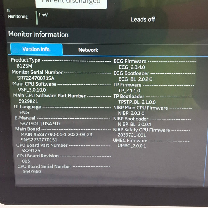 GE Healthcare GE Healthcare B125M Patient Monitor Patient Monitors reLink Medical