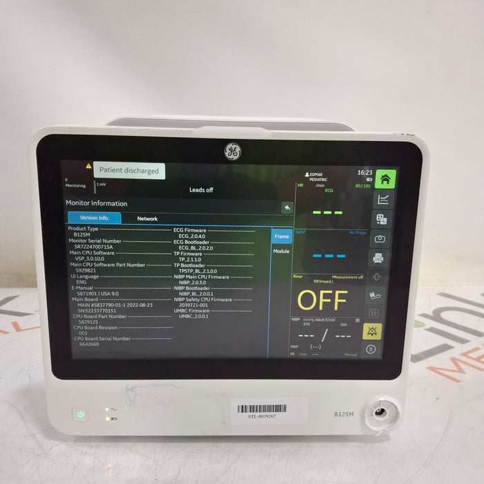 GE Healthcare GE Healthcare B125M Patient Monitor Patient Monitors reLink Medical