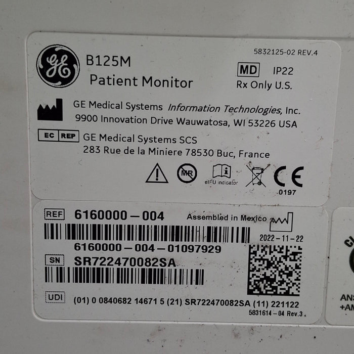 GE Healthcare GE Healthcare B125M Patient Monitor Patient Monitors reLink Medical