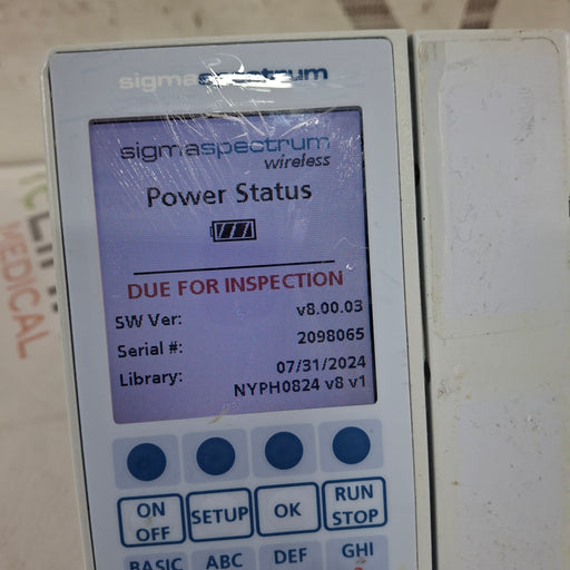 Baxter Baxter Sigma Spectrum 8.00.03 w/o Battery Infusion Pump Infusion Pump reLink Medical