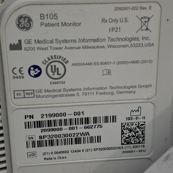 GE Healthcare GE Healthcare B105 Patient Monitor Patient Monitors reLink Medical