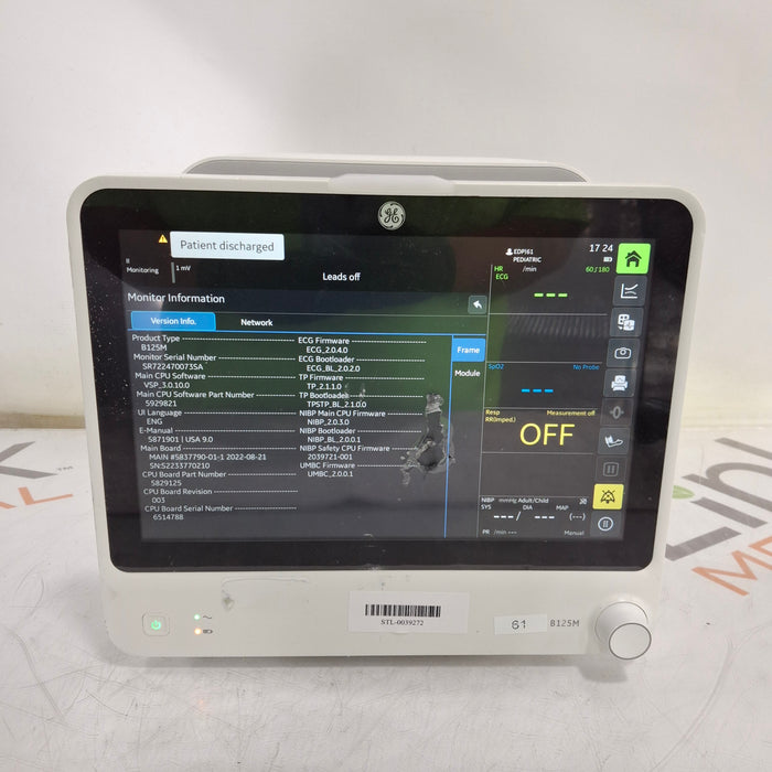 GE Healthcare GE Healthcare B125M Patient Monitor Patient Monitors reLink Medical