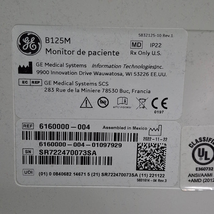 GE Healthcare GE Healthcare B125M Patient Monitor Patient Monitors reLink Medical