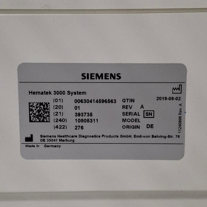 Siemens Hematek 3000 Slide Stainer