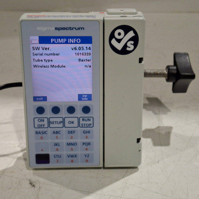Baxter Sigma Spectrum 6.05.14 without Battery Infusion Pump