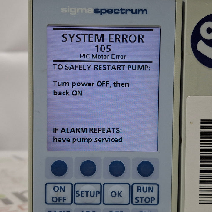 Baxter Baxter Sigma Spectrum 6.05.13 with A/B/G/N Battery Infusion Pump Infusion Pump reLink Medical
