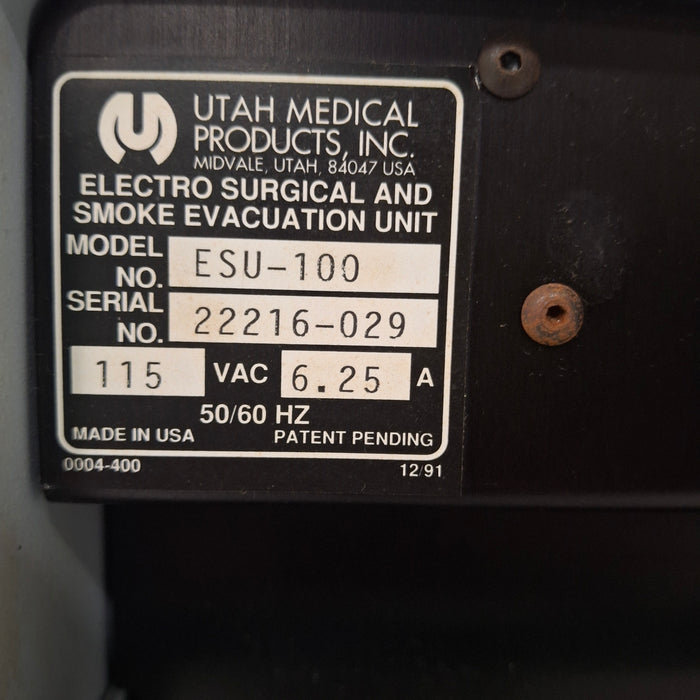 Utah Medical Products Inc. Finesse Electrosurgical Unit