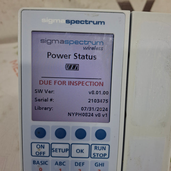 Baxter Baxter Sigma Spectrum 8.01.00 w/o Battery Infusion Pump Infusion Pump reLink Medical