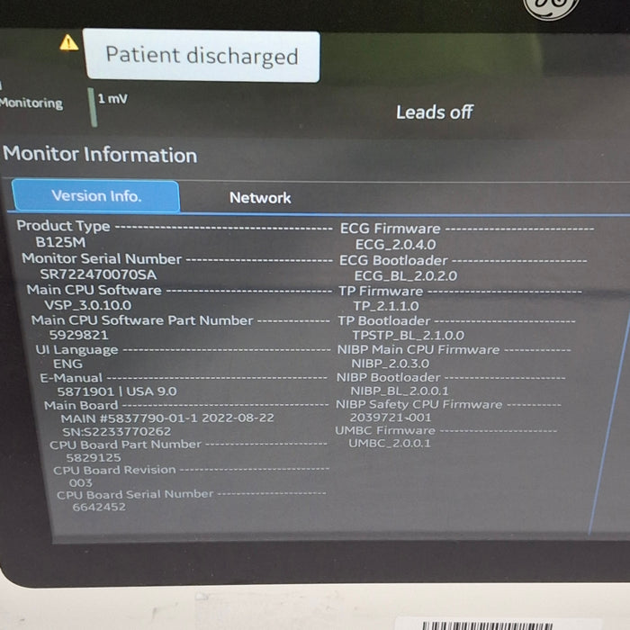 GE Healthcare GE Healthcare B125M Patient Monitor Patient Monitors reLink Medical