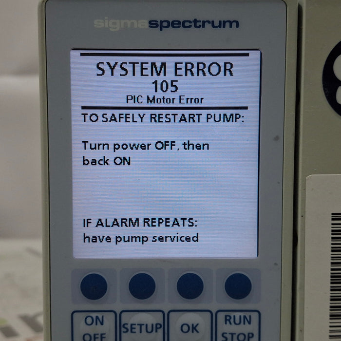 Baxter Sigma Spectrum 6.05.13 with A/B/G/N Battery Infusion Pump