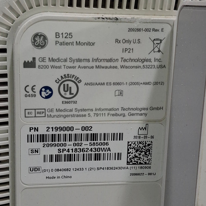 GE Healthcare GE Healthcare B125 Patient Monitor Patient Monitors reLink Medical