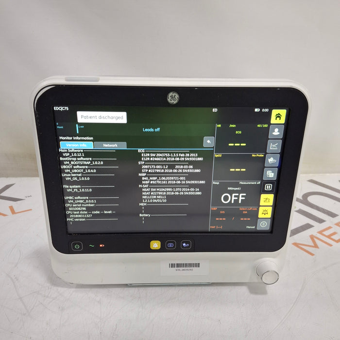 GE Healthcare B125 Patient Monitor