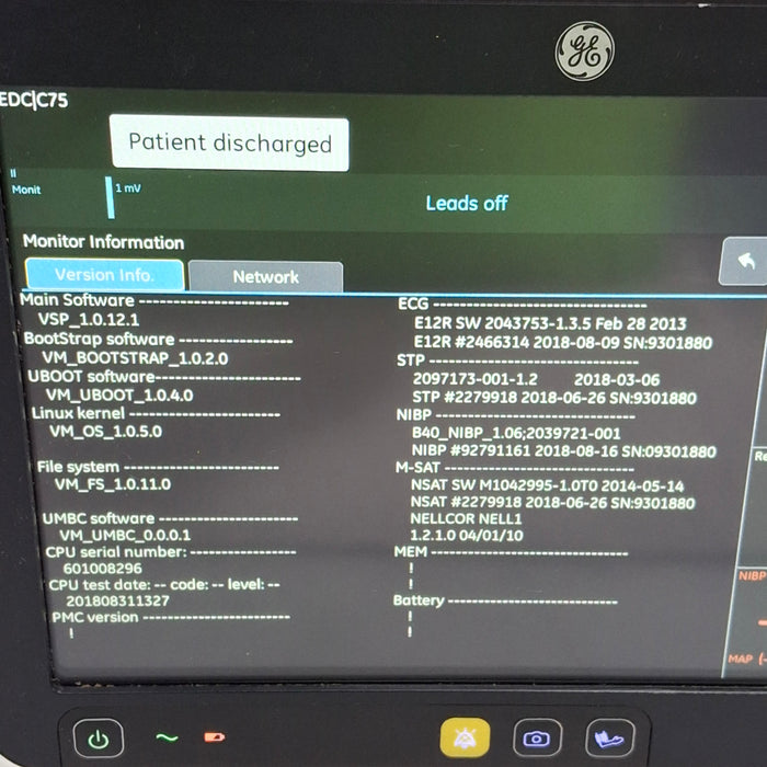 GE Healthcare B125 Patient Monitor