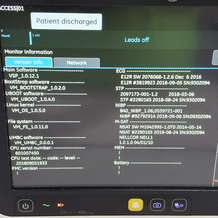 GE Healthcare B125 Patient Monitor