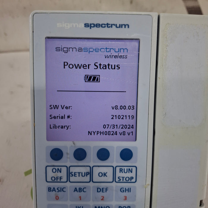 Baxter Sigma Spectrum 8.00.03 w/o Battery Infusion Pump