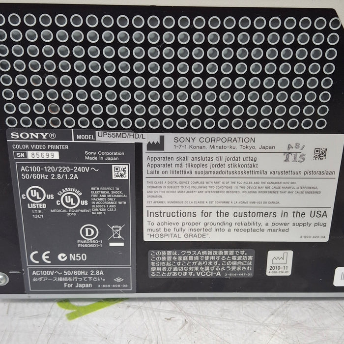 Sony UP-55MD/HD/L Color Video Graphic Printer