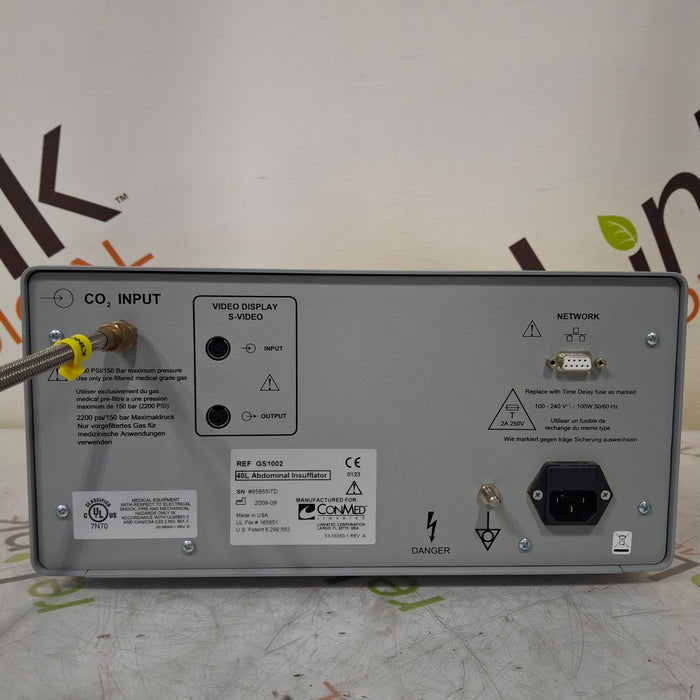 ConMed ConMed GS1002 40L Insufflator Rigid Endoscopy reLink Medical