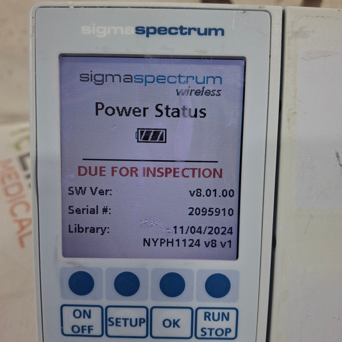 Baxter Sigma Spectrum 8.01.00 w/o Battery Infusion Pump